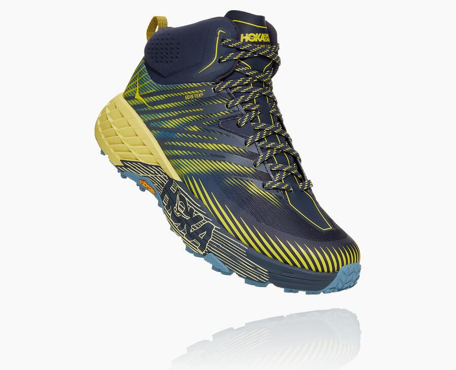 Hoka One One Trailove Tenisky Panske Námornícka Modrá - Speedgoat Mid GORE-TEX 2 - 48670-JWXP